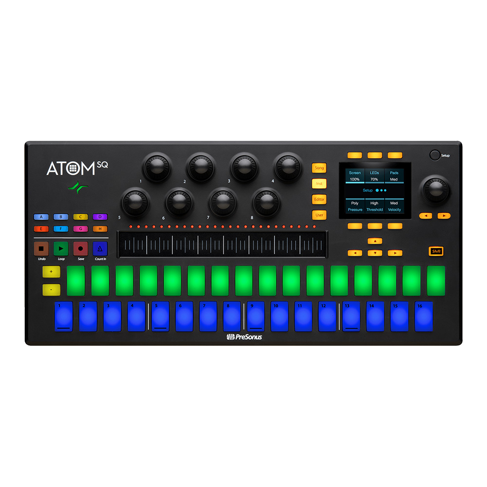 PreSonus ATOM SQ プリソナス MIDIコントローラー PreSonus ATOM SQ Controller|ミュージックランドKEY