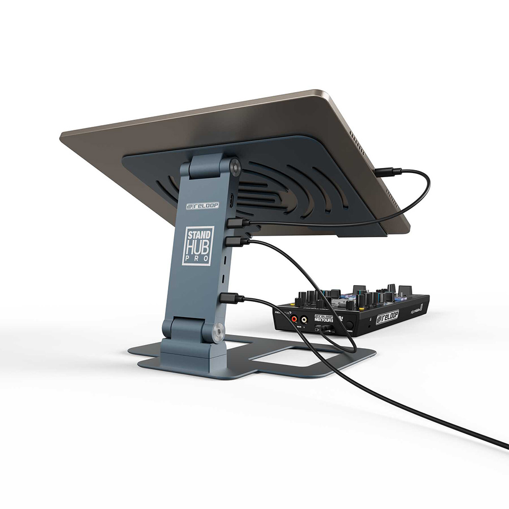 【美品】Reloop STAND HUB 多機能ラップトップスタンド USBハブを内蔵したPCスタンド！】Reloop/PCスタンド/STAND HUB