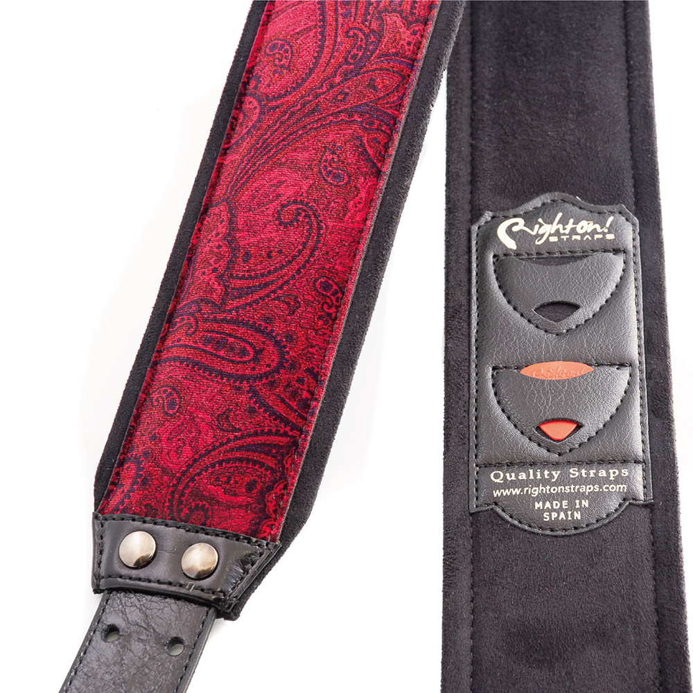 Right On! STRAPS PAISLEY VELVET-70 RED｜ミュージックランドKEY