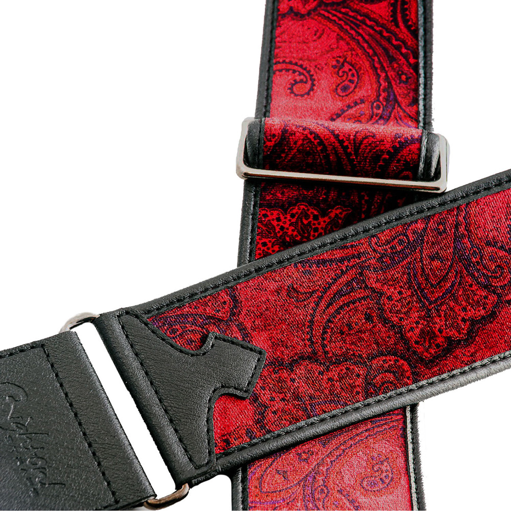 Right On! STRAPS PAISLEY VELVET-60 Red｜ミュージックランドKEY
