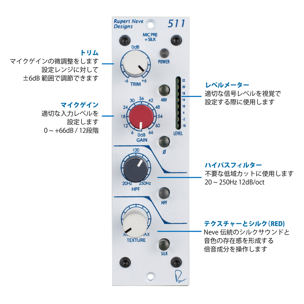 Rupert Neve Designs 511 Mic Pre with Texture｜ミュージック