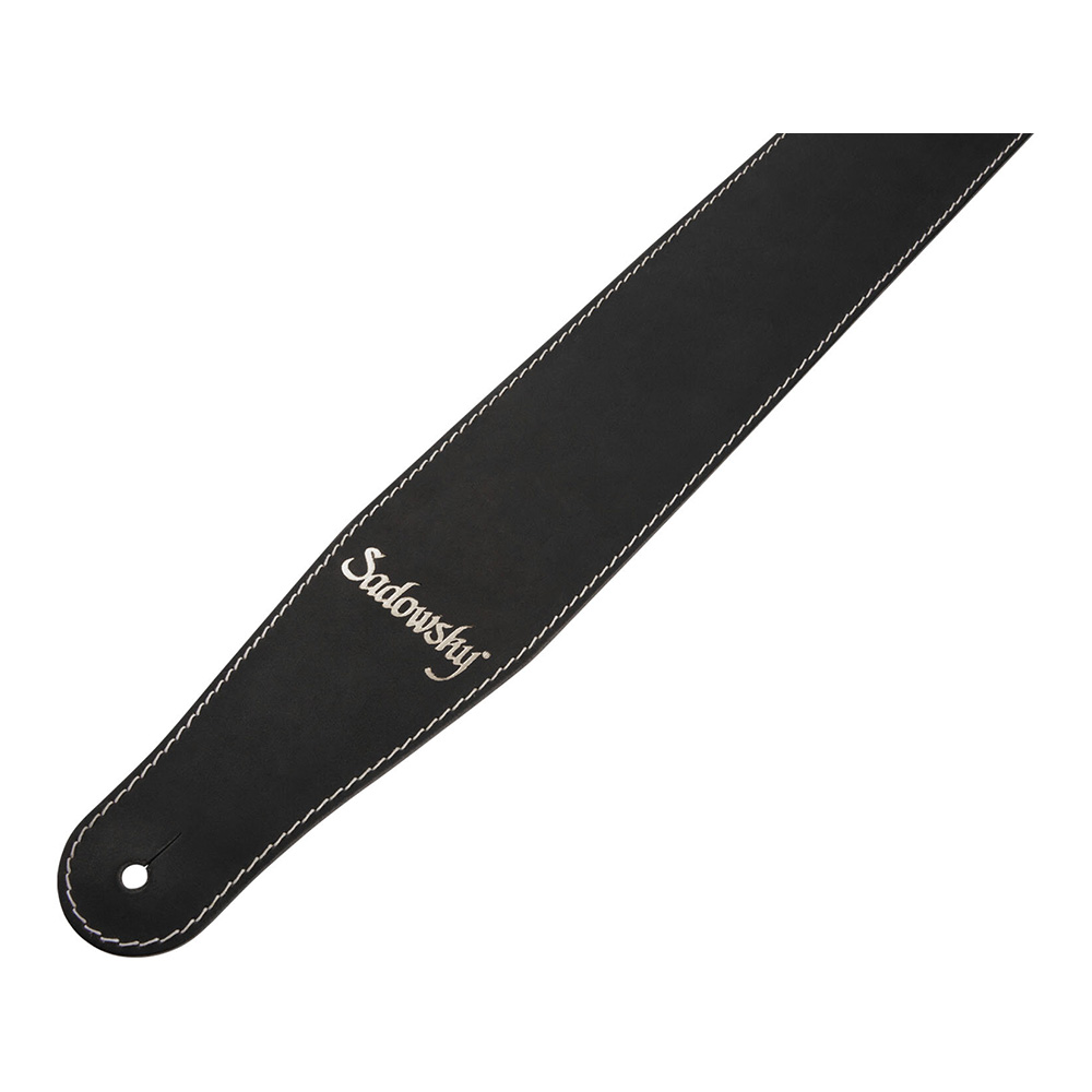 Sadowsky MetroLine 本革ベースストラップ 黒 Sadowsky MetroLine Genuine Leather Bass Strap Black/Silver