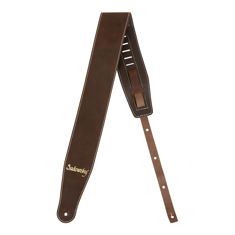 Sadowsky MetroLine Genuine Leather Bass Strap Brown/Gold