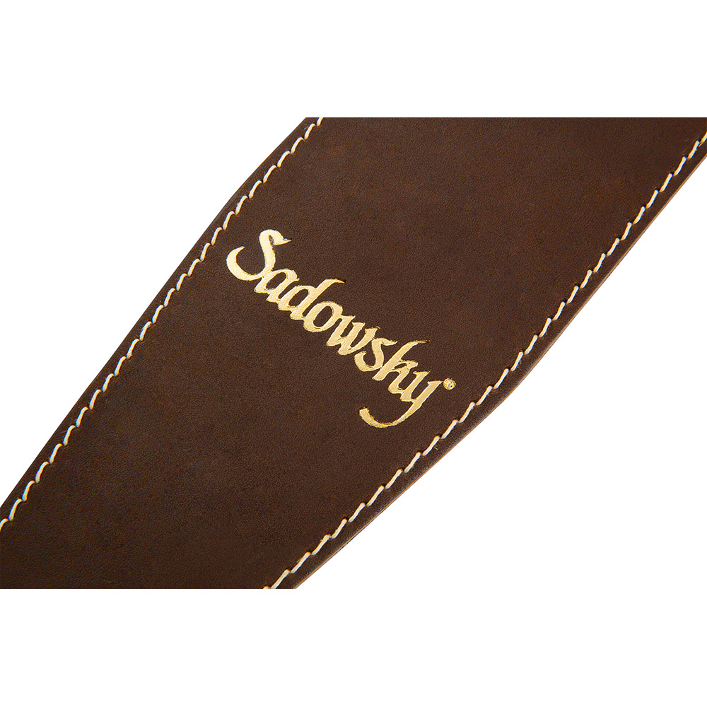 Sadowsky MetroLine Genuine Leather Bass Strap Brown/Gold