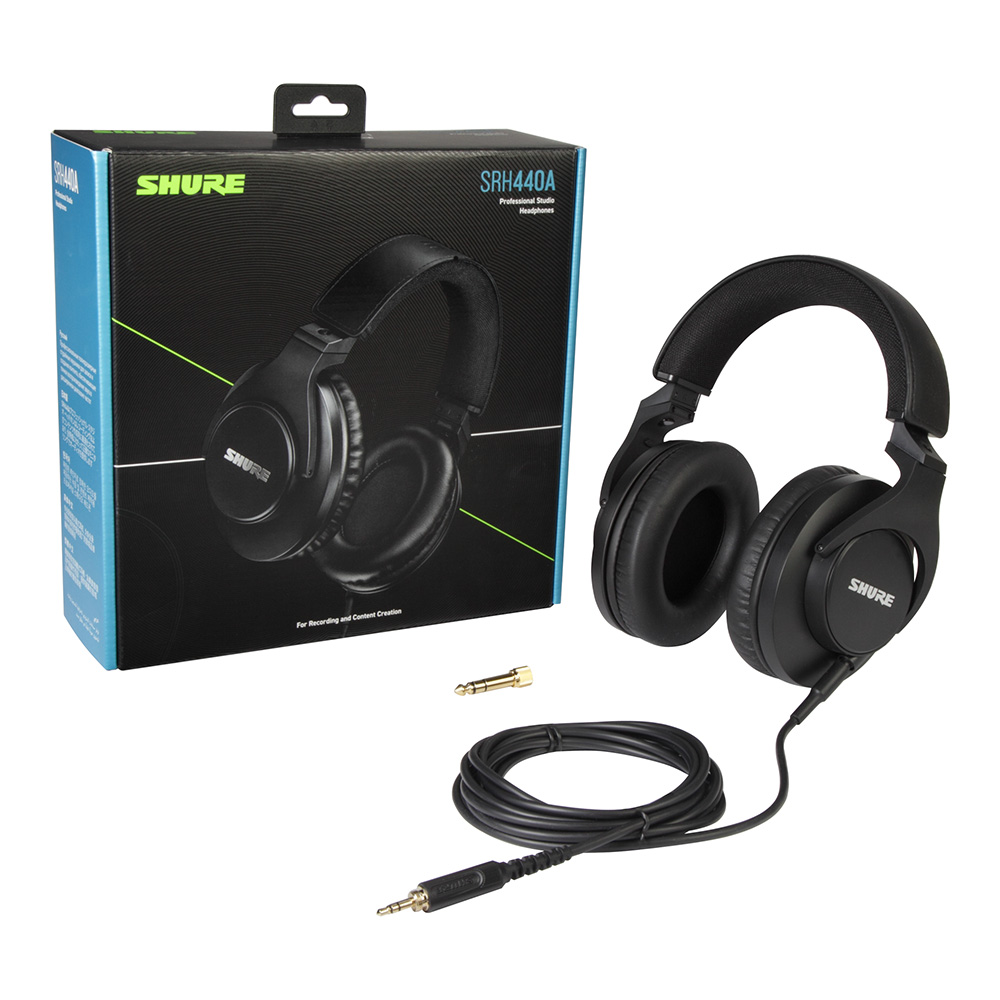 SHURE SRH440A ヘッドフォン ヘッドフォンアンプ AP3-BA SHURE SRH440A-A ブラック｜ミュージックランドKEY