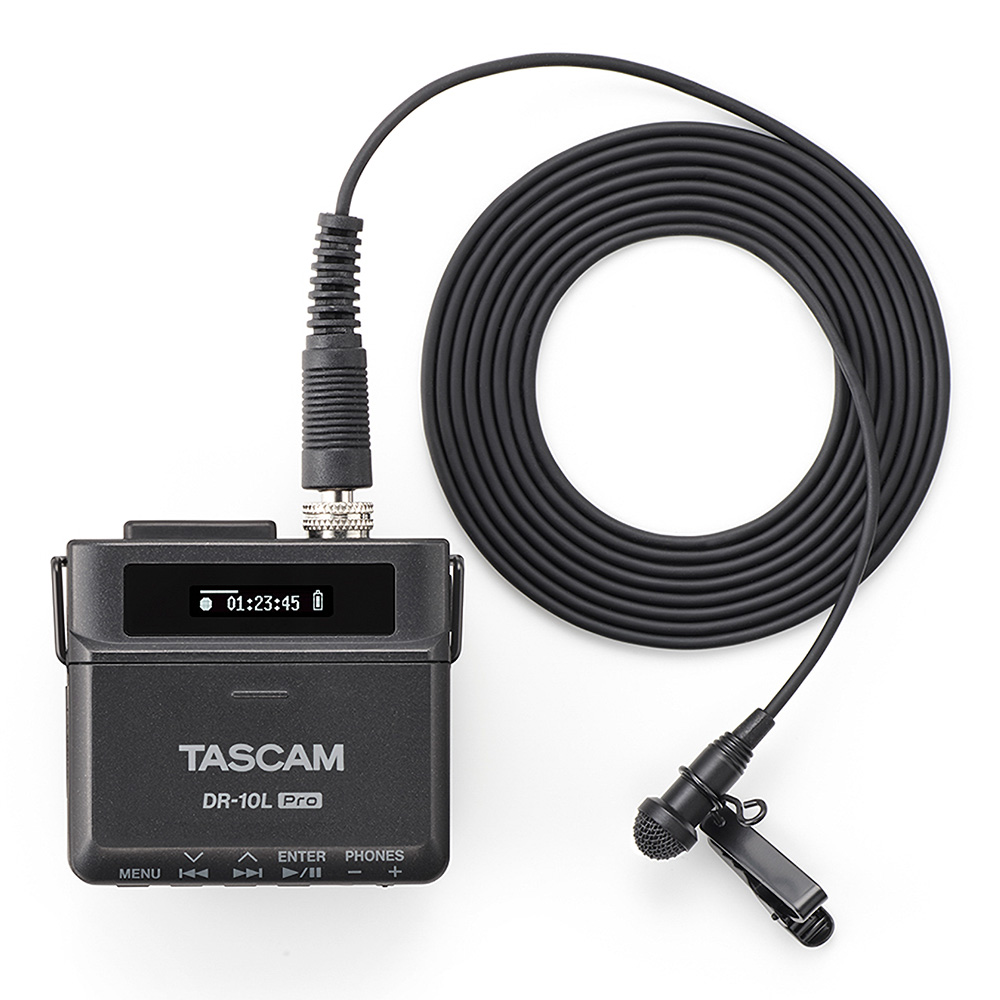 TASCAM(タスカム) DR-10L ピンマイクレコーダー 黒 DR-10L Pro | 32ビットフロート録音対応ピンマイクフィールド