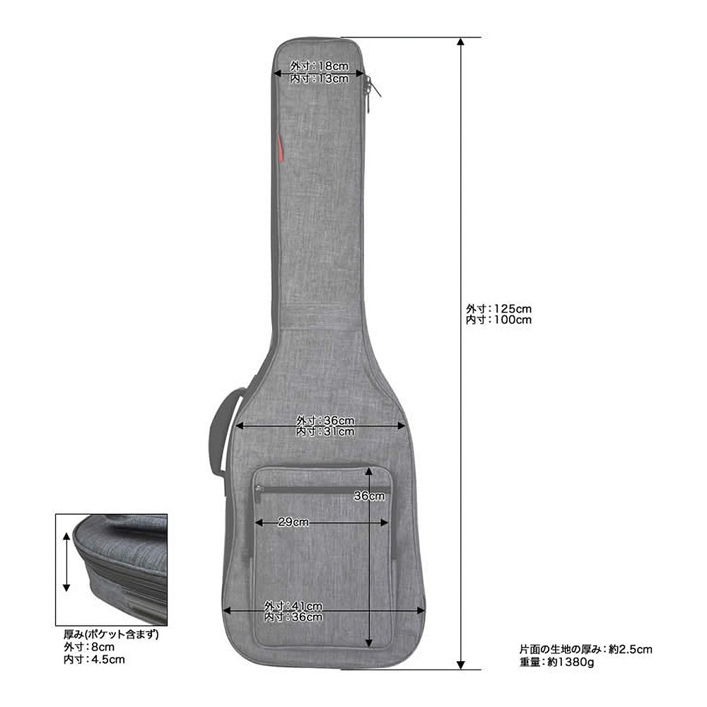 チックル@プロフ必読　TOUGH-TX ベース用ギグバッグ TX-EB1 楽天市場】TOUGH-TX エレキベース用ギグバッグ TX-EB1 【 タフ