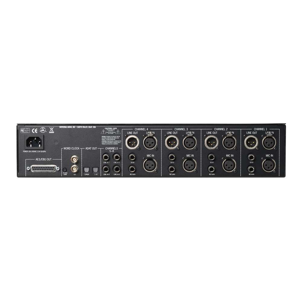 UNIVERSAL AUDIO 4-710d Four-Channel Tone-Blending Mic Preamp