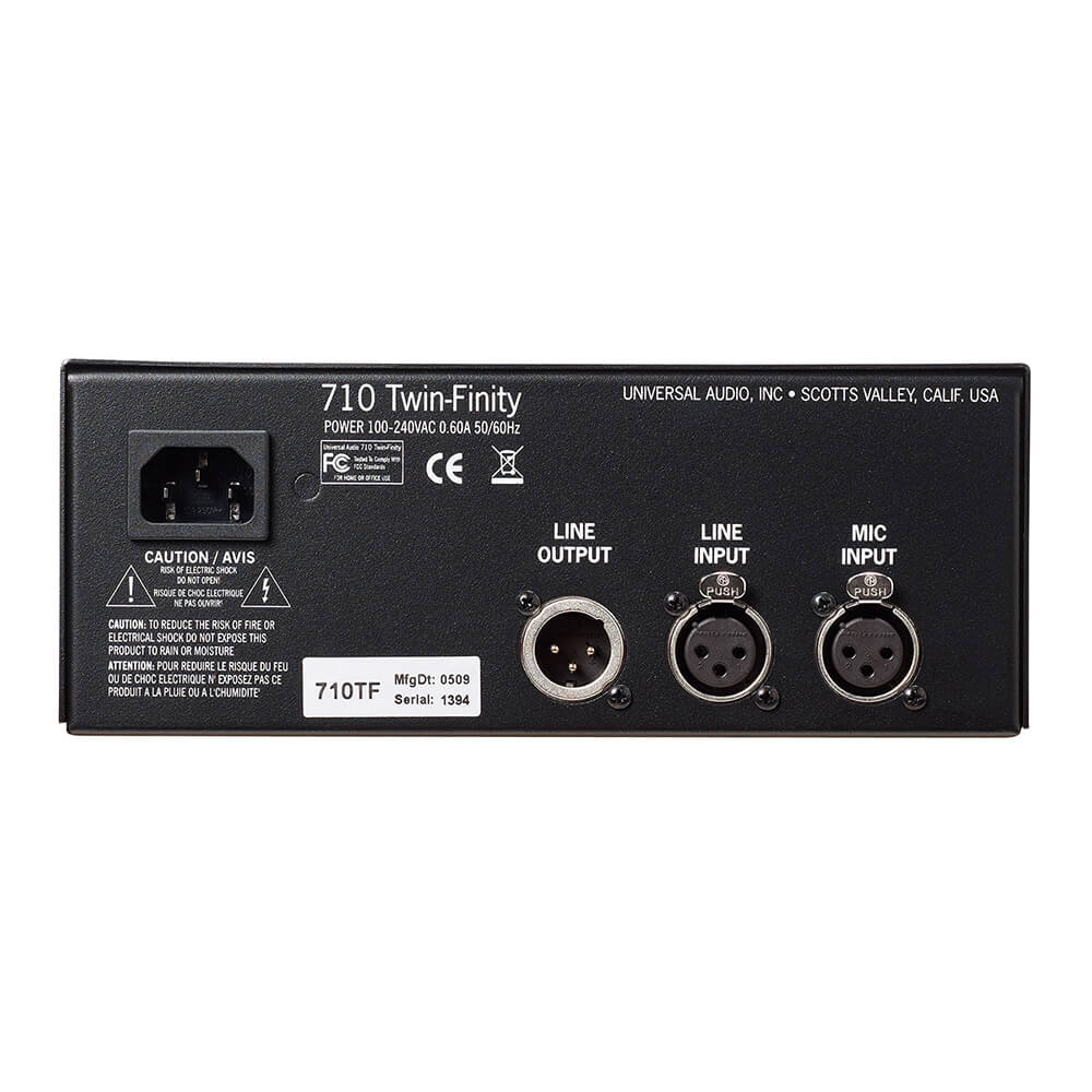 UNIVERSAL AUDIO 710 Twin-Finity Single Channel Tube and Solid State Mic Pre  / DI｜ミュージックランドKEY