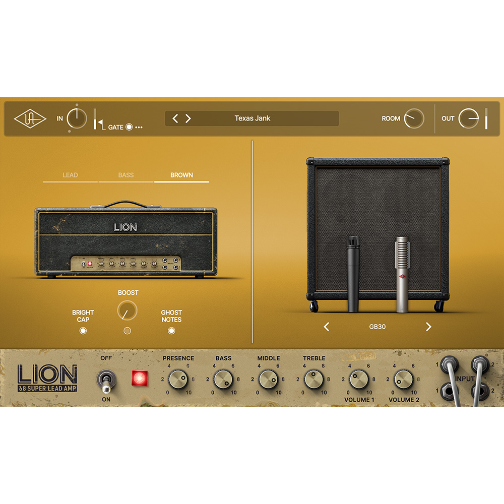 LION ‘68 Super Lead UNIVERSAL AUDIO UAFX Lion '68 Super Lead Amp｜ミュージックランドKEY