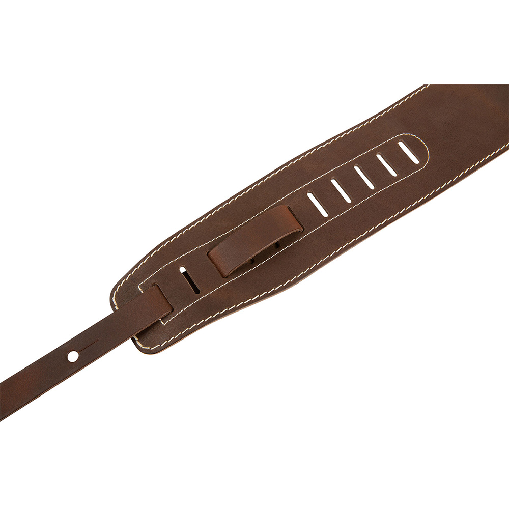 Warwick Teambuilt Genuine Leather Bass Strap Brown/Silver