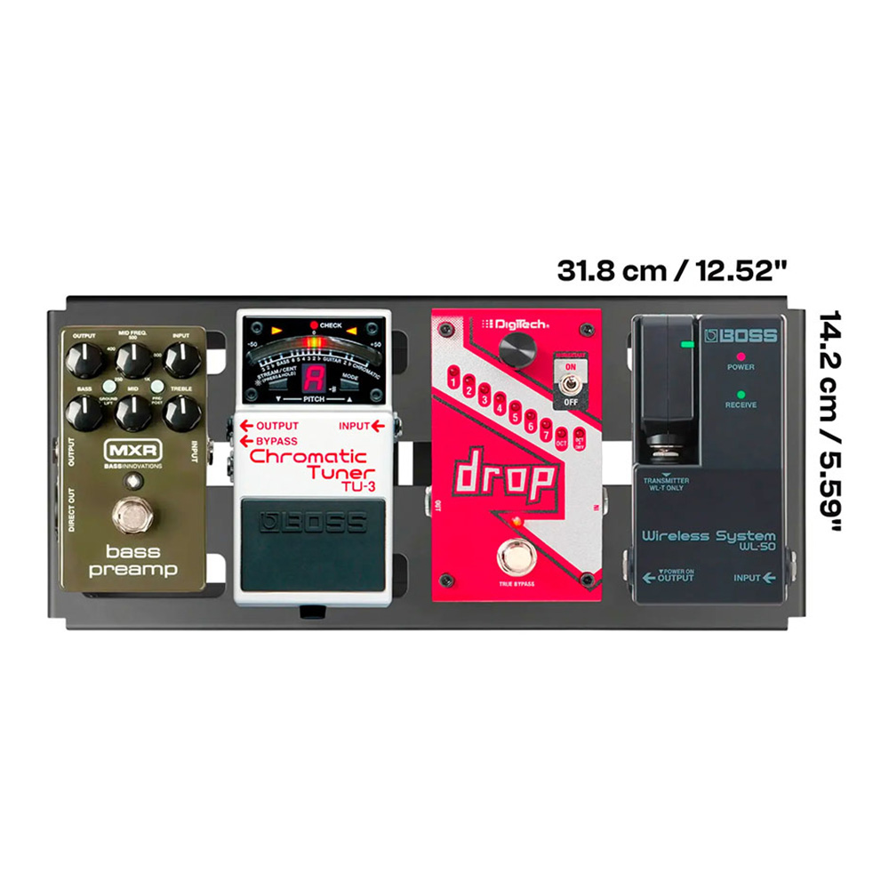 RockBoard by Warwick DUO 2.0, Pedalboard with Flight Case [RBO B