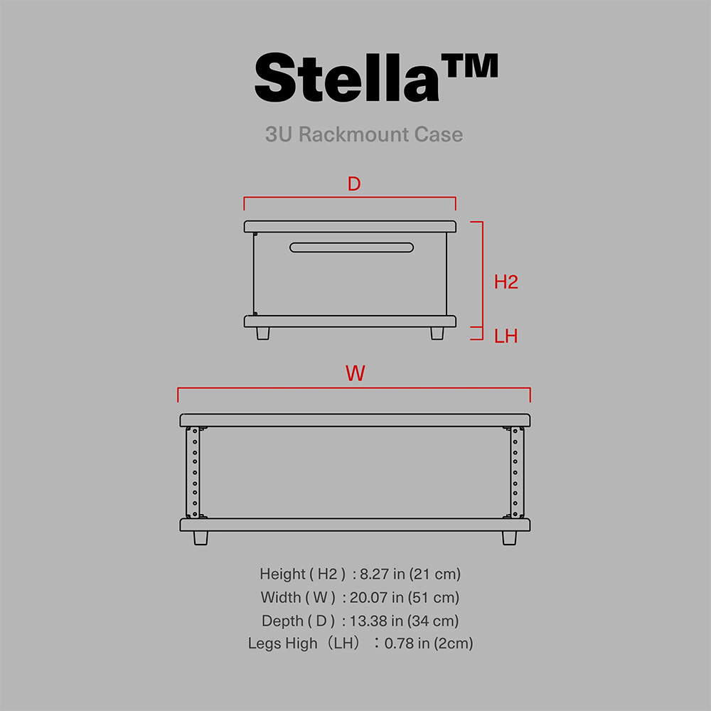 お*3様 【未開封品】Wavebone Stella 3U Black Wavebone Stella Portable Rack Case-3U/Black｜ミュージックランドKEY