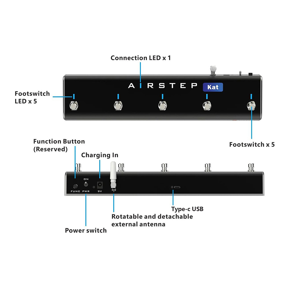 XSonic Airstep Kat Edition Wireless Footswitch for Katana Am | Bax Music