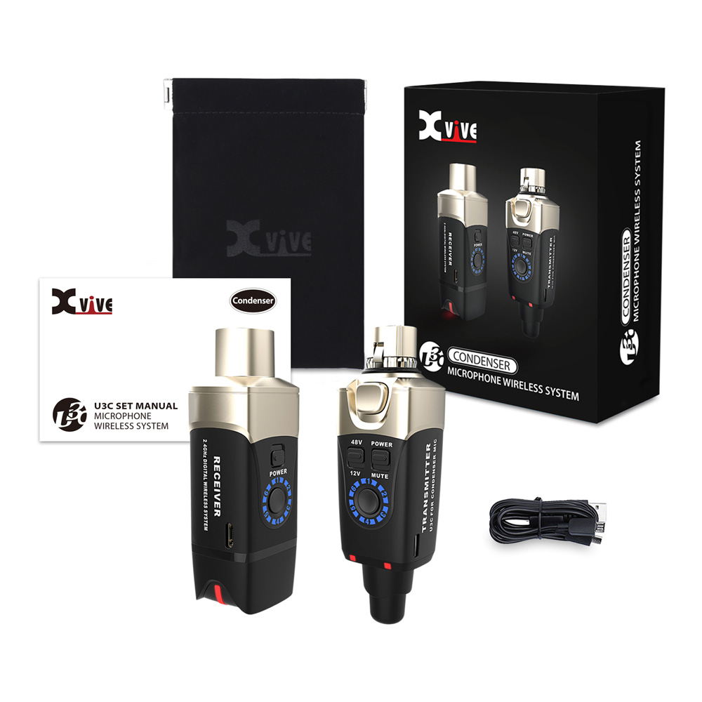 Xvive UC3 Microphone Wireless System For Condenser Mic XV-U3C 