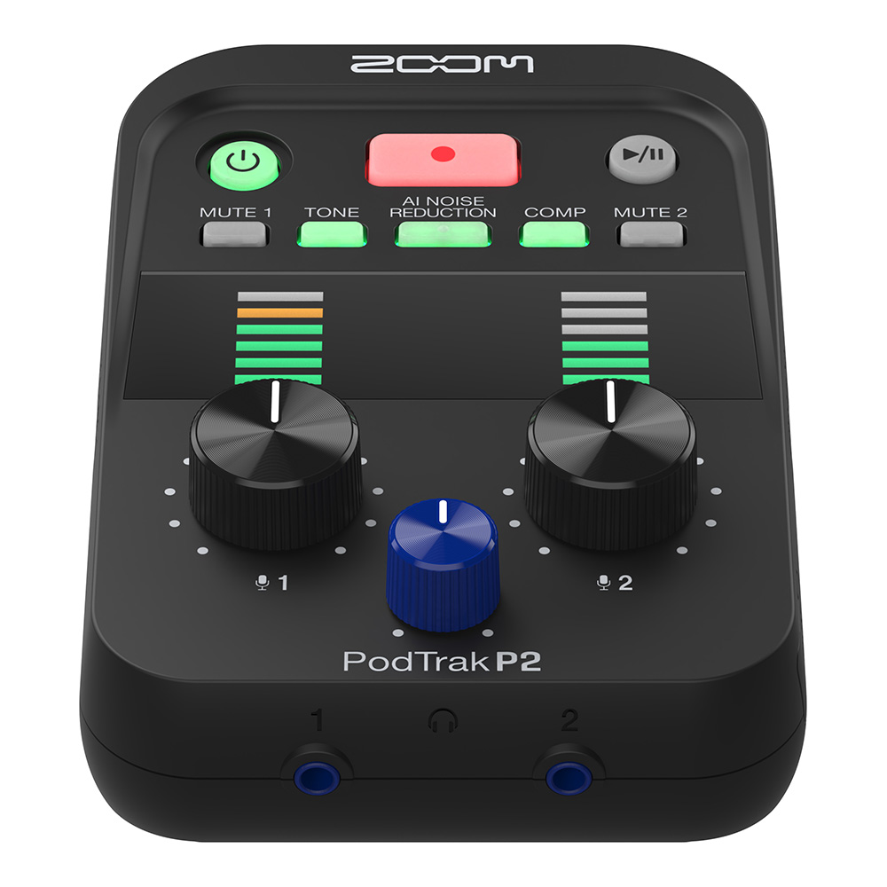 Zoom PodTrak P2 USBインターフェース Zoom PodTrak P2 USB Mic Recorder | Sweetwater